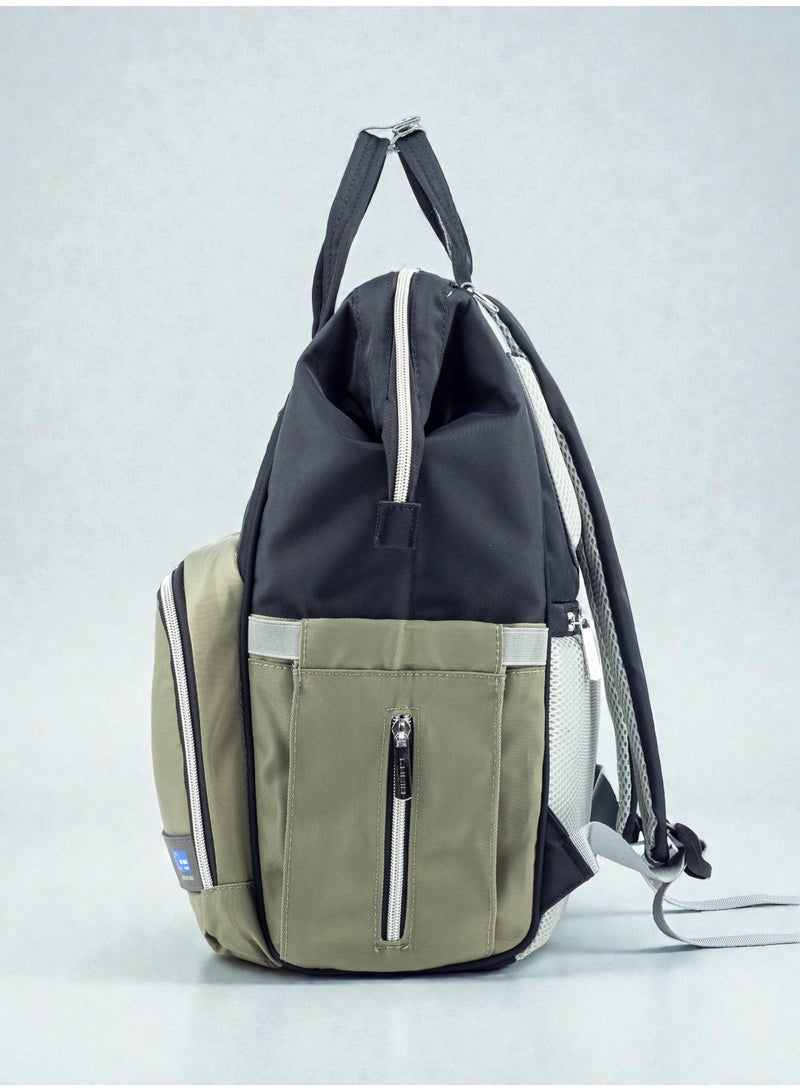 لوسيد حقيبه لوازم الأمهات الإصدار الاحدث من لوسيد مقاومة للمياه مع مفرش غيار وحافظه للببرونه حراريه بوصله تسخين-اسود فى زيتي - Image 3